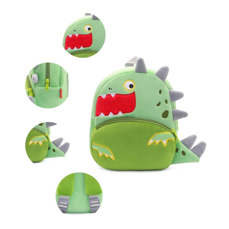 NICE CHOICE Cute Toddler Backpack Toddler Bag Plush Animal Cartoon Mini Travel Bag for Baby Girl Boy 2-6 Years(Cute Dinosaur) - Image 4